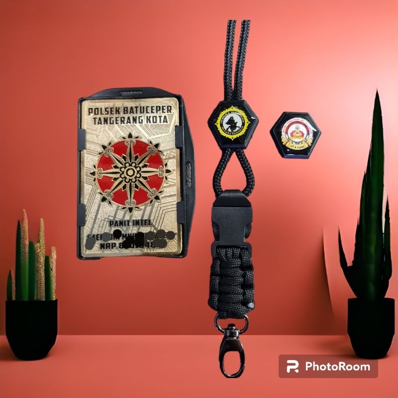 

lanyard id card holder plat peneng logo cakra intel