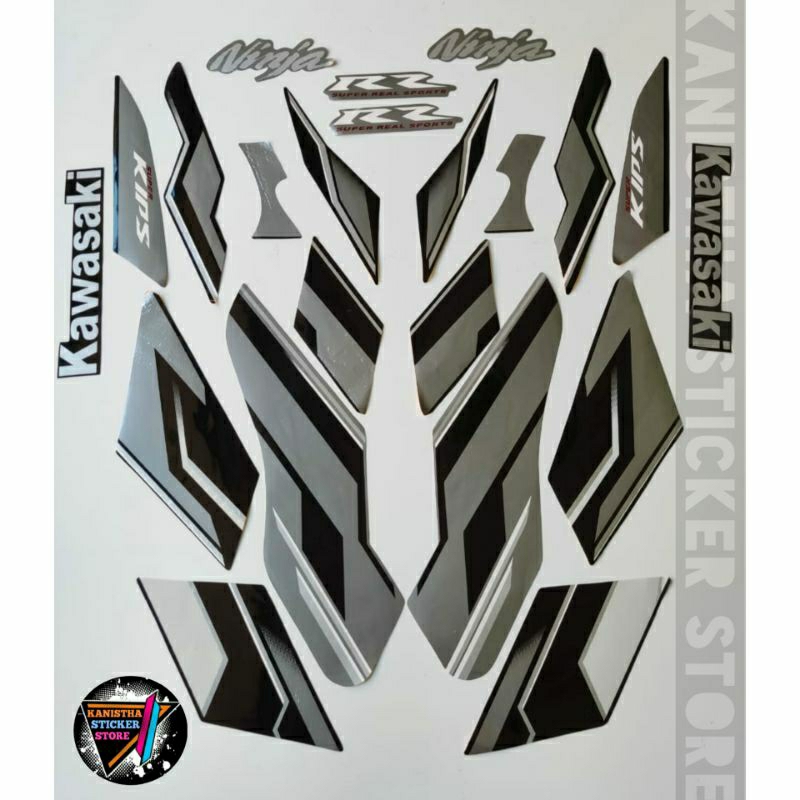 striping kawasaki ninja rr 2015 SE hitam stiker lis body motor ninja rr SE terbaik