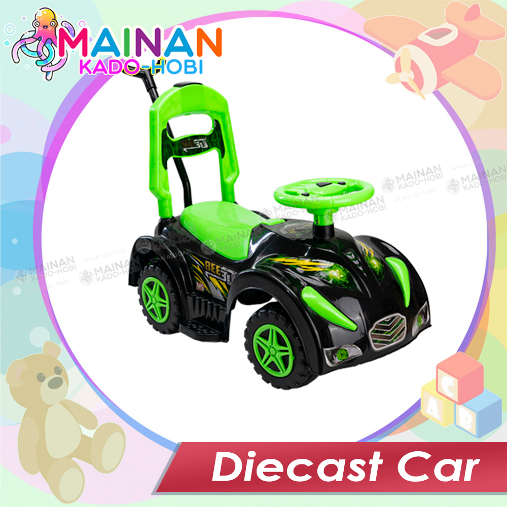 HADIAH BIRTHDAY MAINAN ANAK DUDUK DIECAST CAR ON RIDE DORONG MOBIL MOBILAN JEPP