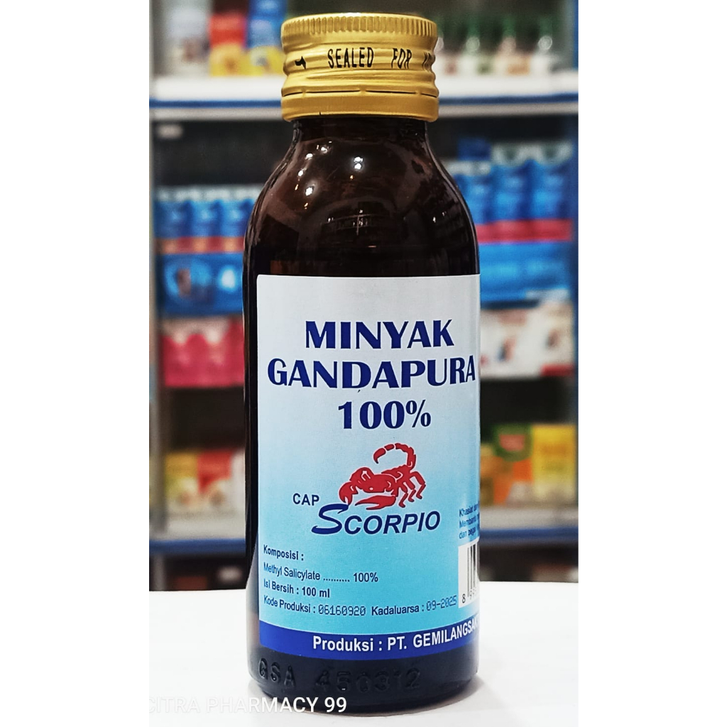 Minyak 𝐆𝐚𝐧𝐝𝐚𝐩𝐮𝐫𝐚 Cap Scorpio 𝟏𝟎𝟎𝐌𝐋 - Sakit Pinggang dan Keseleo
