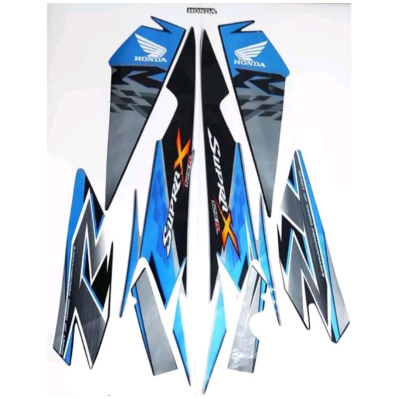 STIKER STRIPING LIS LES BODY MOTOR HONDA SUPRA X 125 R TAHUN 2010 BATMAN BIRU berkualitas terbaik fu