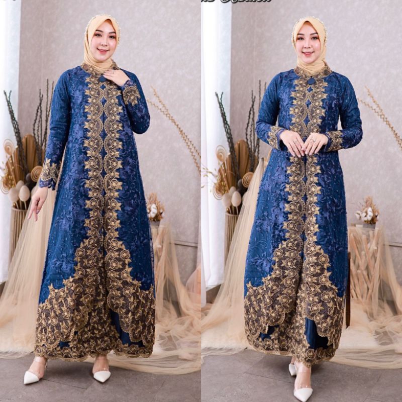 KEBAYA MODERN//UKURAN M-JUMBO(LD 120CM)GAMIS ASOKA // BAHAN TILLE BORDIR MUTIARA PREMIUM //SERAGAMAN KELUARGA//BAJU PESTA LAMARAN//BAJU LEBARAN//BAJU KONDANGAN//KEBAYA WISUDA//KEBAYA ORIGINAL//By Pelangi Jaya//MDHBROTHER