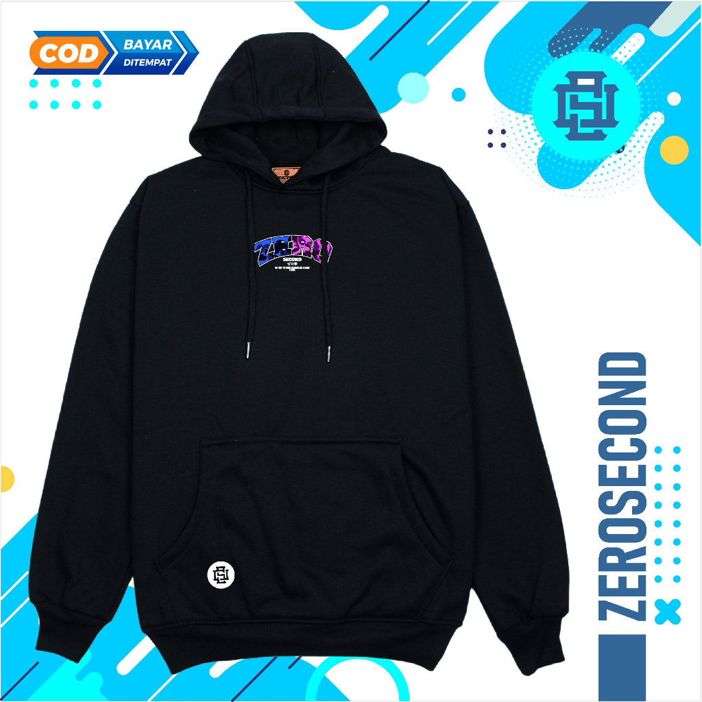 Zero.Second Hoodie Pria Distro Original bahan catton 280s