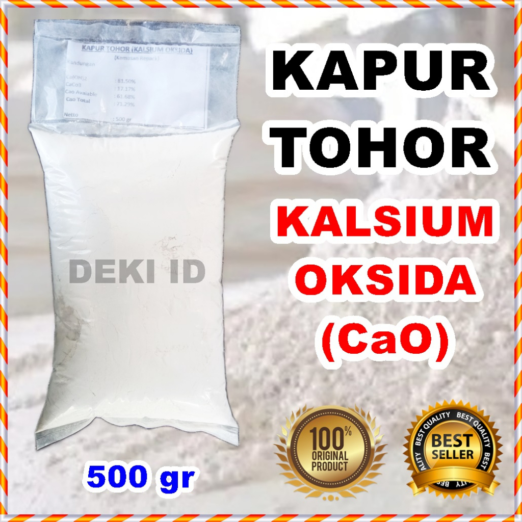 Kapur Tohor 500 gr Padam Serbuk Kalsium Oksida CaO
