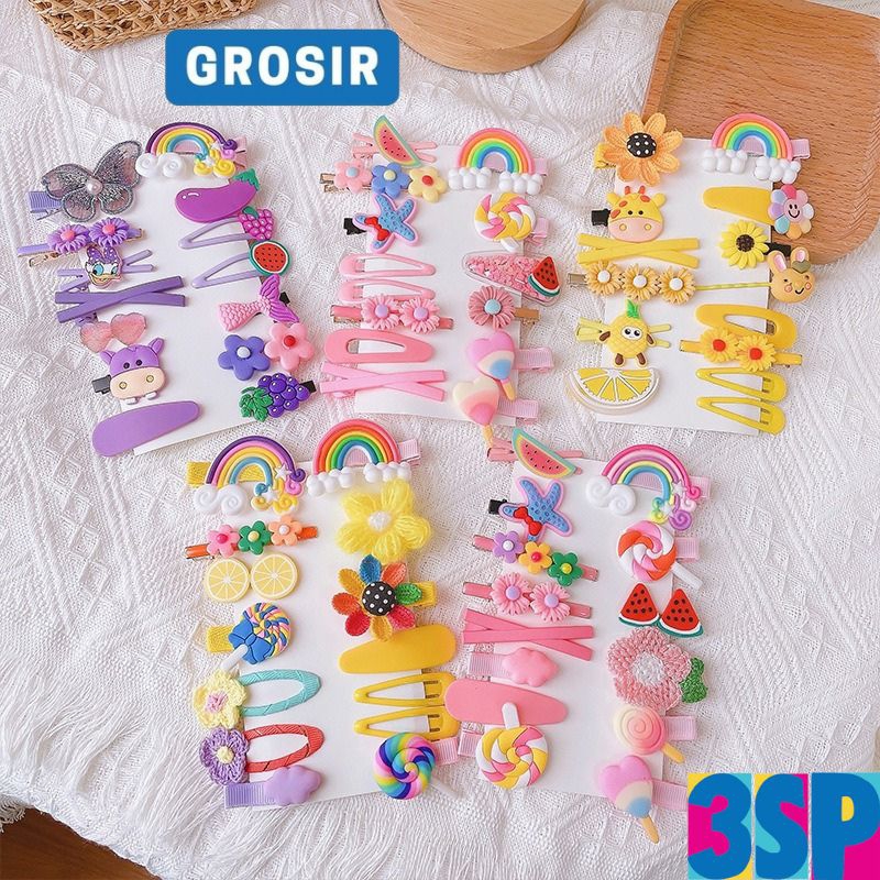 DSB 14 Set Jepit rambut Anak Set Jepit rambut Premi Jepit Rambut anak Impor Jepit rambut murah isi 1