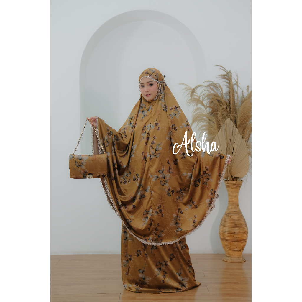 Mukena Dewasa Armani Silk Premium 2in1 Jumbo Illiana Series Alsha