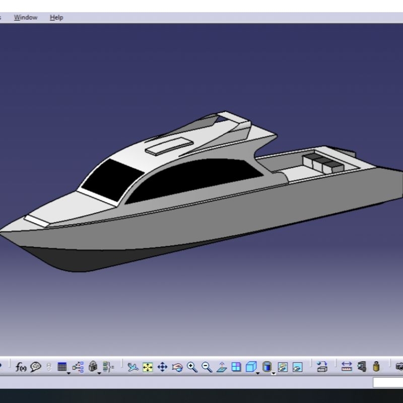 Desain Gambar Pola Miniatur Kapal Rc Speed Boat 1
