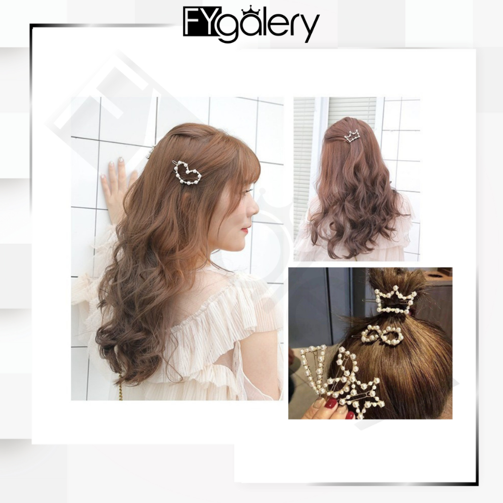 FYGALERY ACC127 Jepit Rambut Wanita Mutiara Jepitan Rambut Perempuan Hairpin Fashion Korea