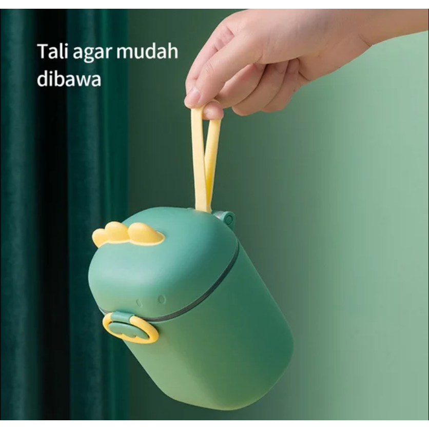 TEMPAT SUSU DINO KONTAINER SUSU BUBUK KOTAK PENYIMPANAN SERBAGUNA