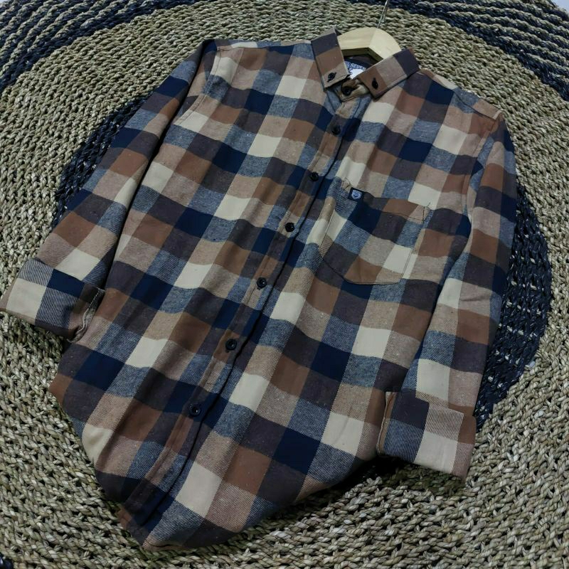 Kemeja Flanel Hijau Lengan Panjang Pria Premium Quality Kemeja Flannel Pria Kemeja Kotak Kotak