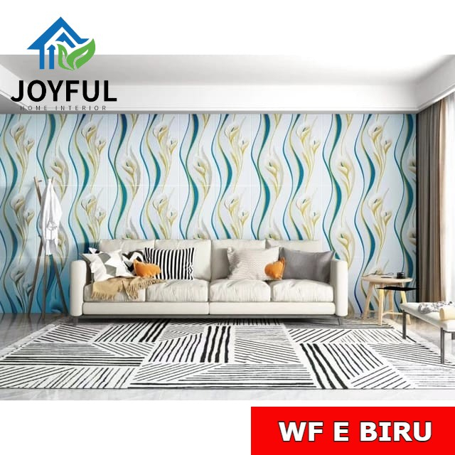 WALLPAPER 3D FOAM (70X70CM) • MOTIF SULUR BUNGA • High Quality