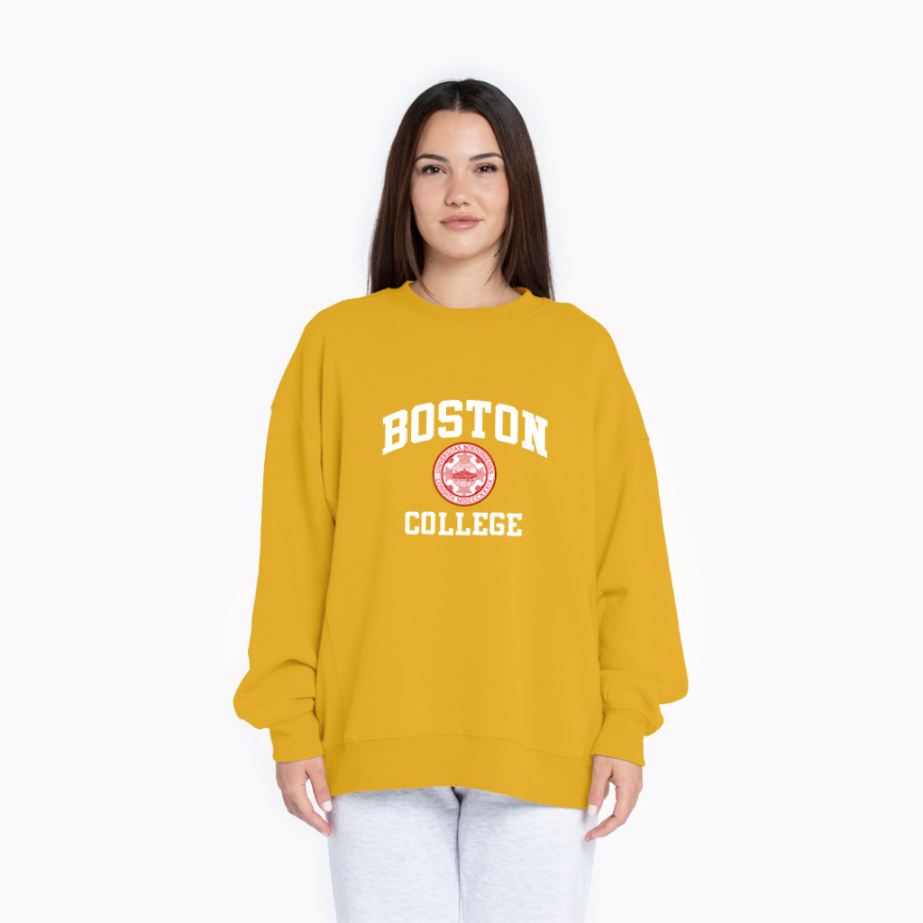 BOSTON COLLEGE GAWA SWEATER CREWNECK PRIA WANITA Size M-XXL