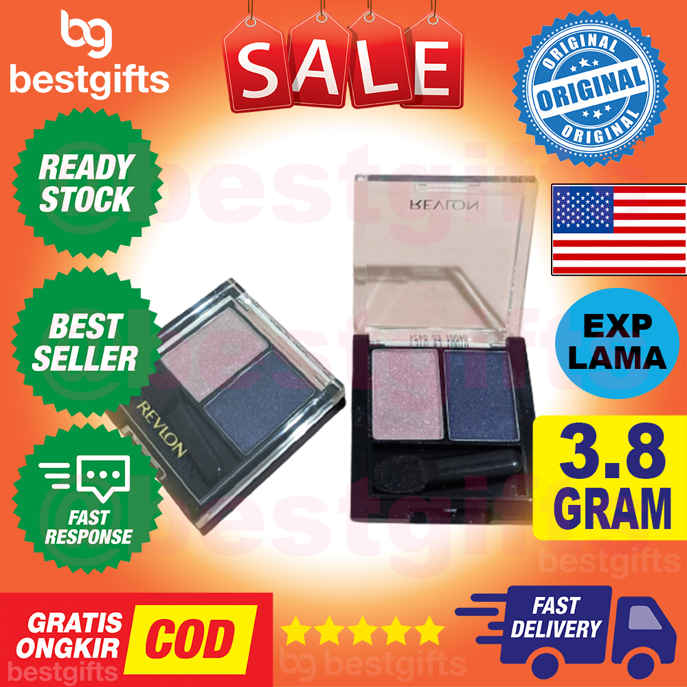 REVLON WET DRY SHADOW EYESHADOW DUO WARNA INTENS DAN TAHAN LAMA 3.8 GRAM - MIDNIGHT BLUSH