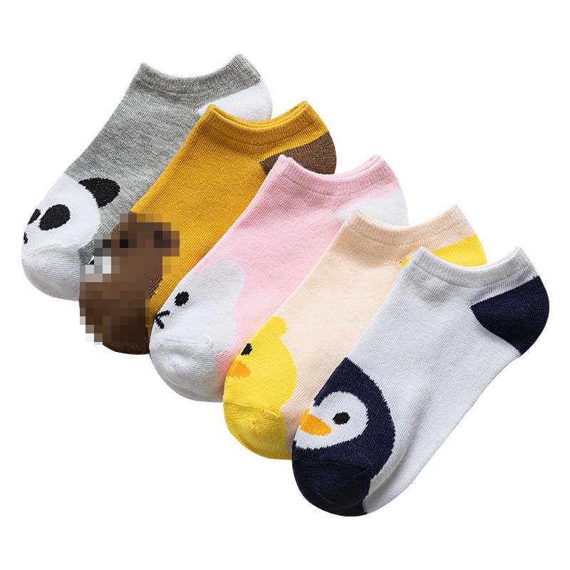 Aazgalery KK28 Kaos Kaki Pendek Motif Boneka Warna Lucu Bahan Lembut Nyaman Kaos Kaki Untuk Anak Sekolah Import