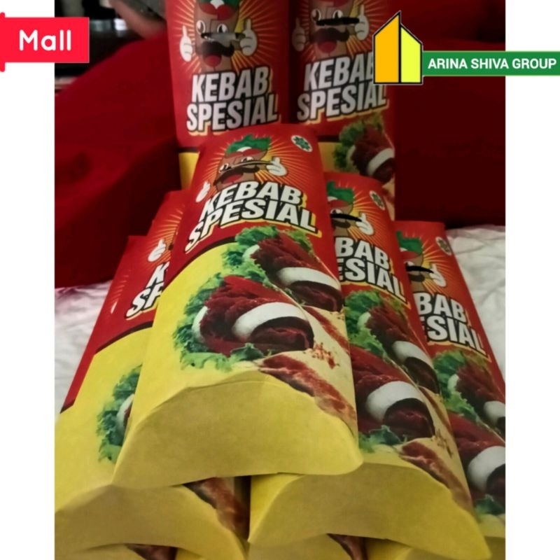 

100 LEMBAR KERTAS KEBAB TARIKAN UKURAN 25 × 9,5 CM HIGH QUALITY PAPER CRAFT TEBAL PRODUK TERBARU | KOTAK KEBAB KEKINIAN | DUS KEBAB VIRAL TIKTOK | KEMASAN KEBAB KEKINIAN | BOX KEBAB VIRAL | ARINA SHIVA GROUP 5986