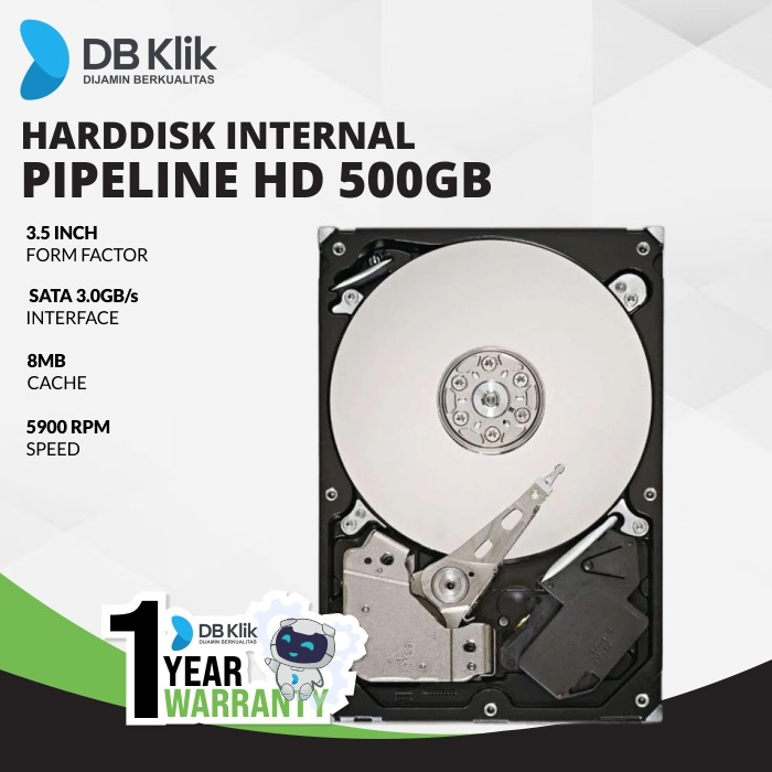 Harddisk Internal 500GB SATA 3.5 Inch - HD / HDD Pipeline 500GB