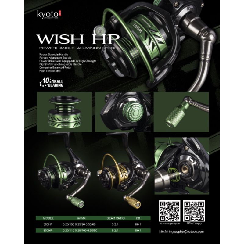 Reel Kyoto Wish  ukuran 800 HP (bisa cod)