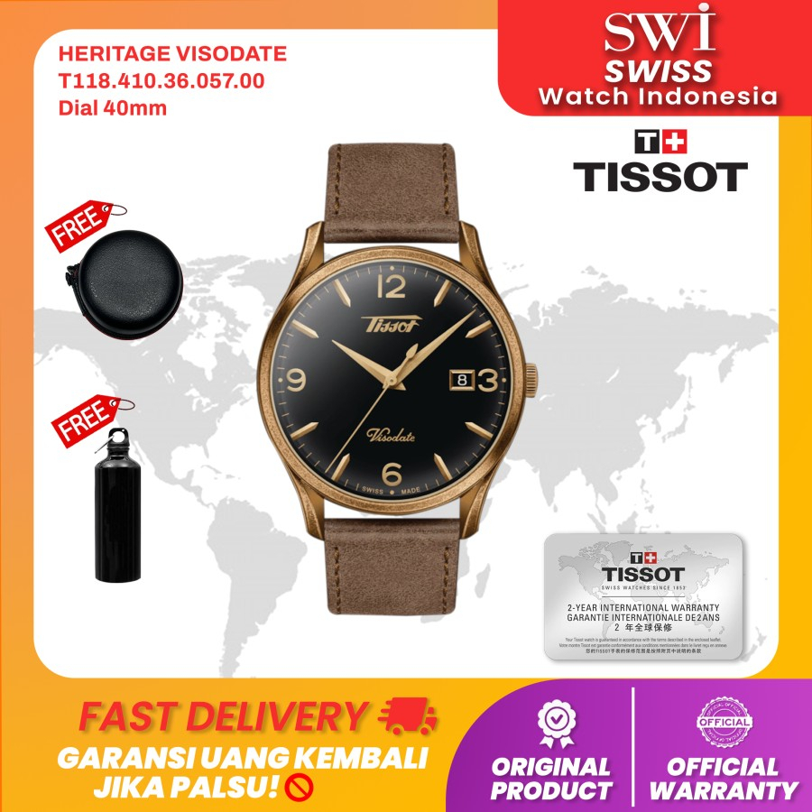Jam Tangan Pria Tissot T118.410.36.057.00 Heritage Visodate