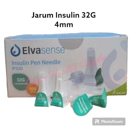 Jarum Insulin 4mm 32G Elvasense Jarum Insulin Pen Needle 32G Insulin Needle 4mm Insulin 32G