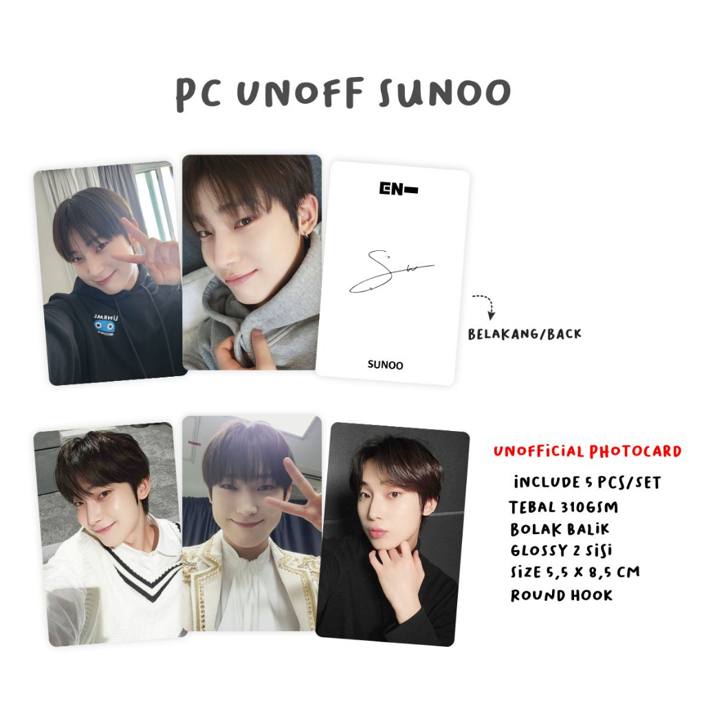 [2 SISI] Photocard Enhypen Selca Unofficial