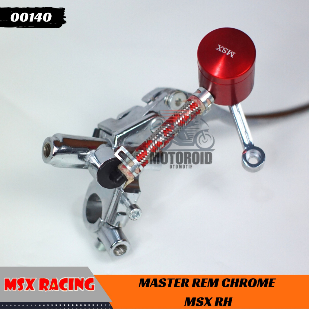 Master Rem Tabung Cnc Kanan RH Universal Racing Silver Chrome