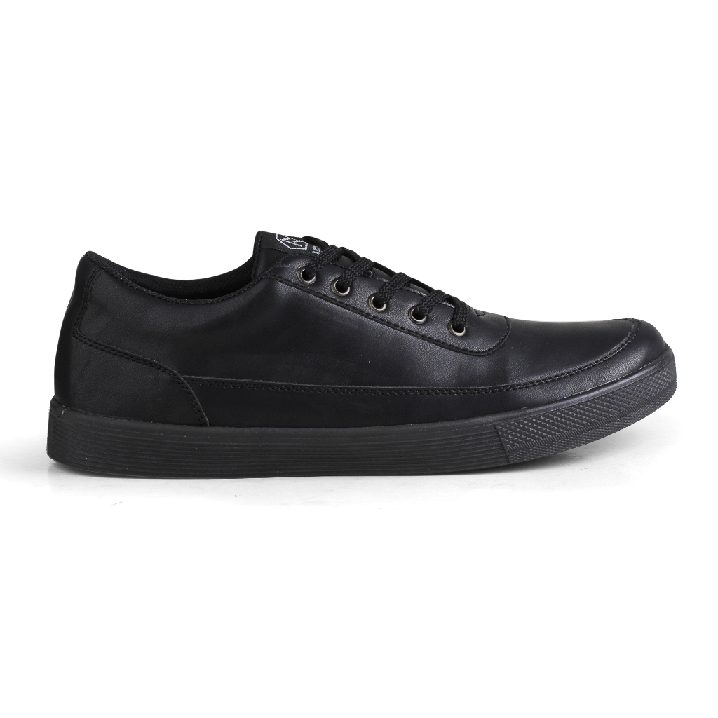 Sepatu Sneakers Pria Casual Shoes Cowok Sekolah Kerja Kuliah Trendi Original Naz Aziel Full Black