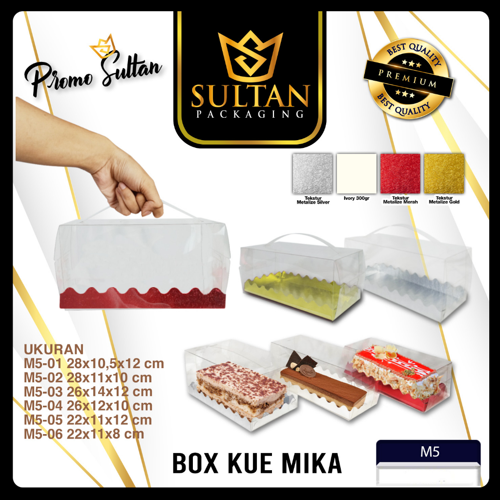 Kotak Mika - Kotak Kue Mika - Kotak Kue Transparan - M5