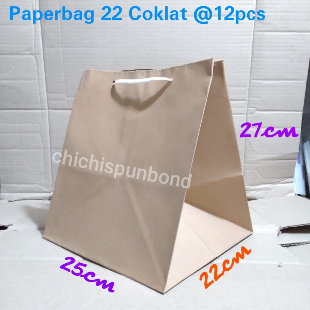 

Isi 12pc Paperbag dos nasi 22 polos lusinan / tas kertas motif batik 22 x 22 / tas kertas batik /