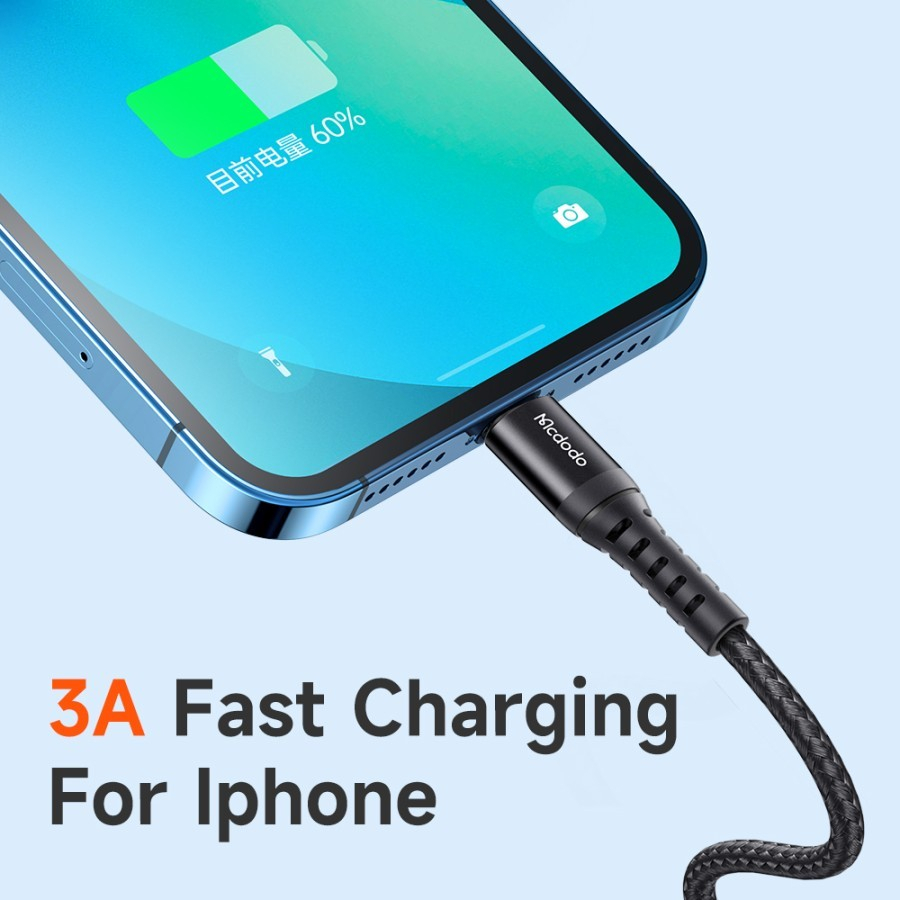 MCDODO Kabel Data Fast Charger USB To Lightning 3A iPhone 6 7 8