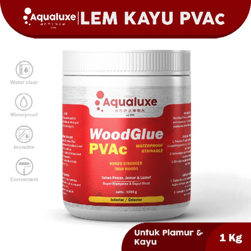 

ucl_gramari - aqualuxe lem kayu pvac 1kg / lem putih super kuat cepat kering