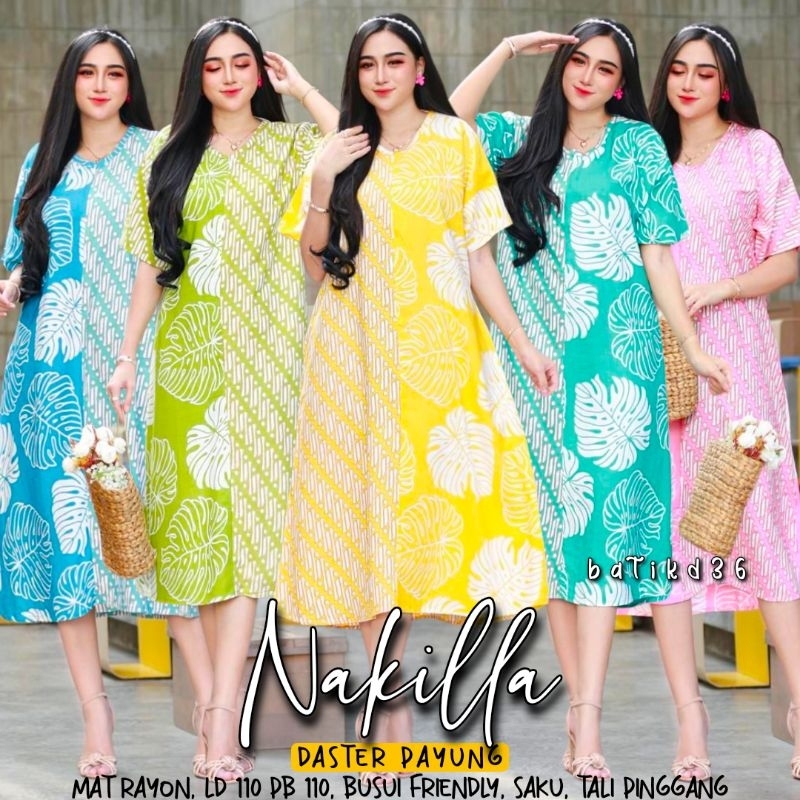 Daster adem rayon tebal murah batik pastel soft baju rumah wanita santai nyaman Manila seling batik warna pastel tali saku lengan mama mamah Tante ibu cewek 60 ribuan alesha