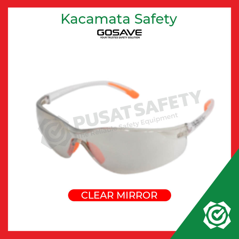 Kacamata Safety Fashion Mirror Clear Tali Gosave