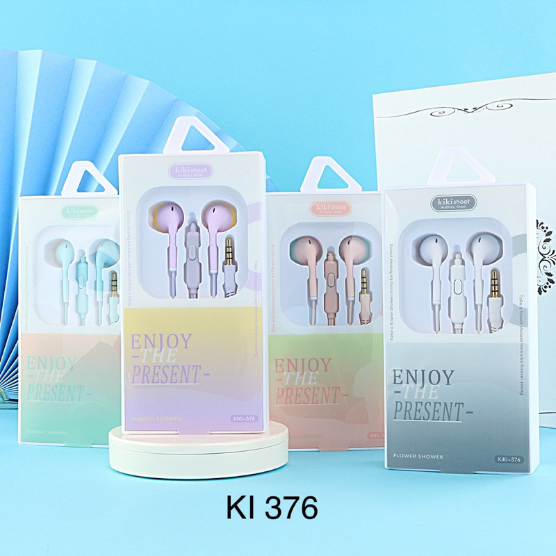 [ KI 376 ] Headset Earphone Music Enjoy Present  in ear super Bass macaron