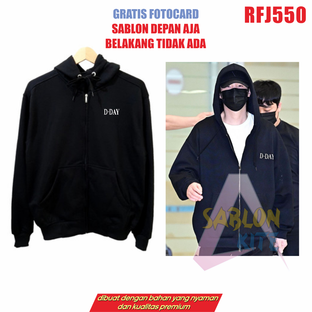 Gratis fotocard Jaket D-day tulisan dday suga agust D RFJ550