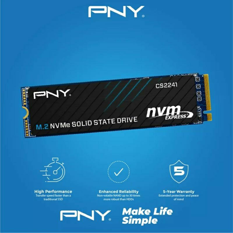 PNY SSD 1TB M.2 NVME CS2241 PCIe Gen4.0