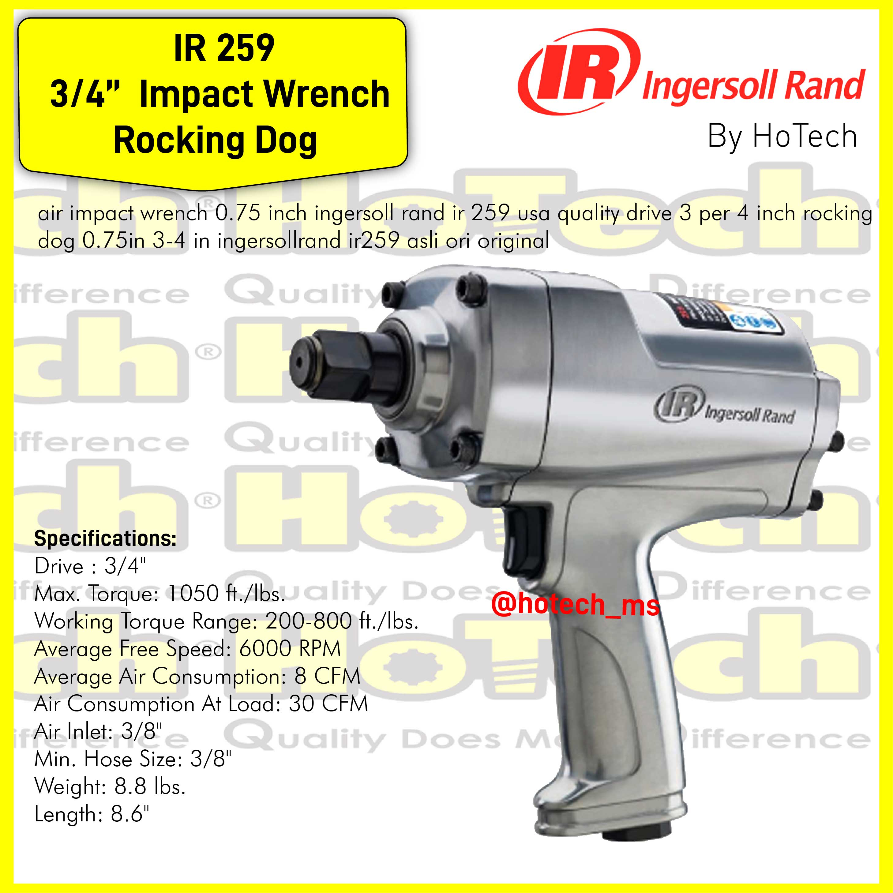 INGERSOLL RAND | Air impact ingersoll rand IR 259 / air impact 3/4" ingersoll USA