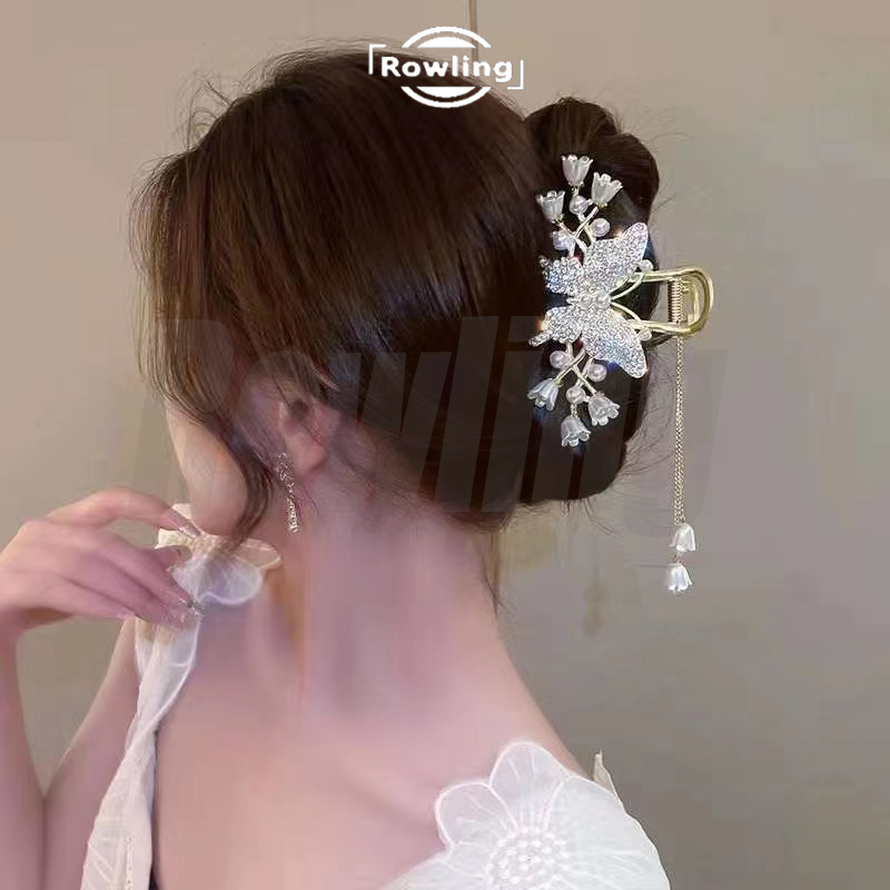 ROWLING (R -61) Jepit Rambut Titanium Butterfly Untuk Wanita Import