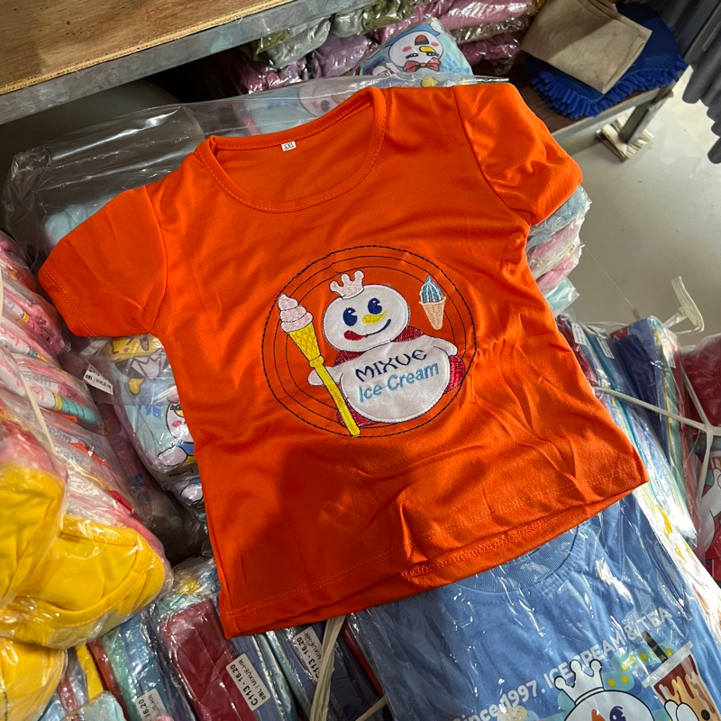 Kaos anak mixue 1 2 3 tahun kaos anak cewek viral terbaru ( kaos mixue )