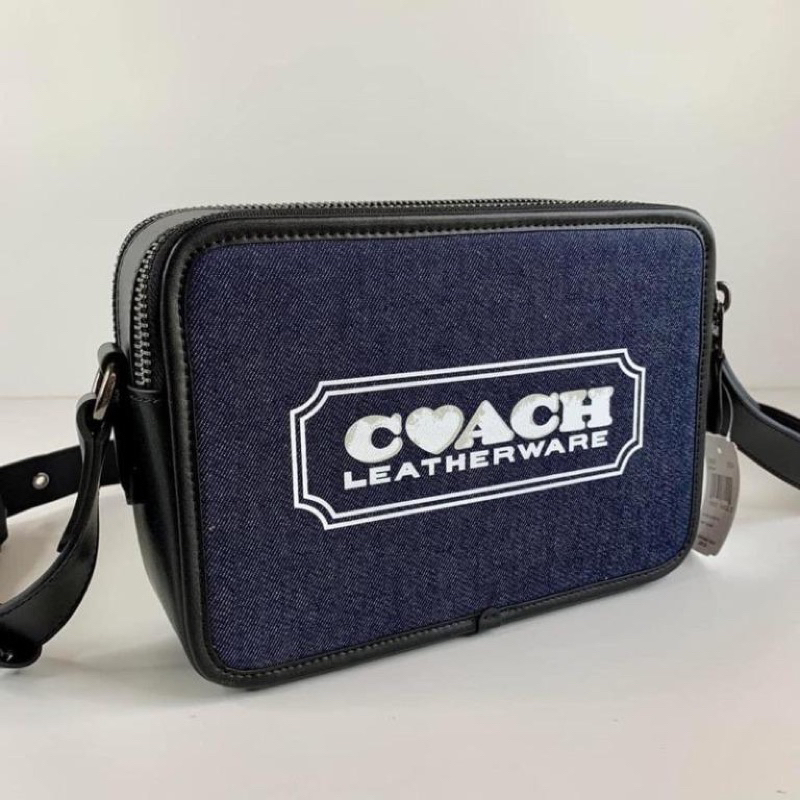 Coach Denim Camera Bag Slingbag Crossbody (C 3929)