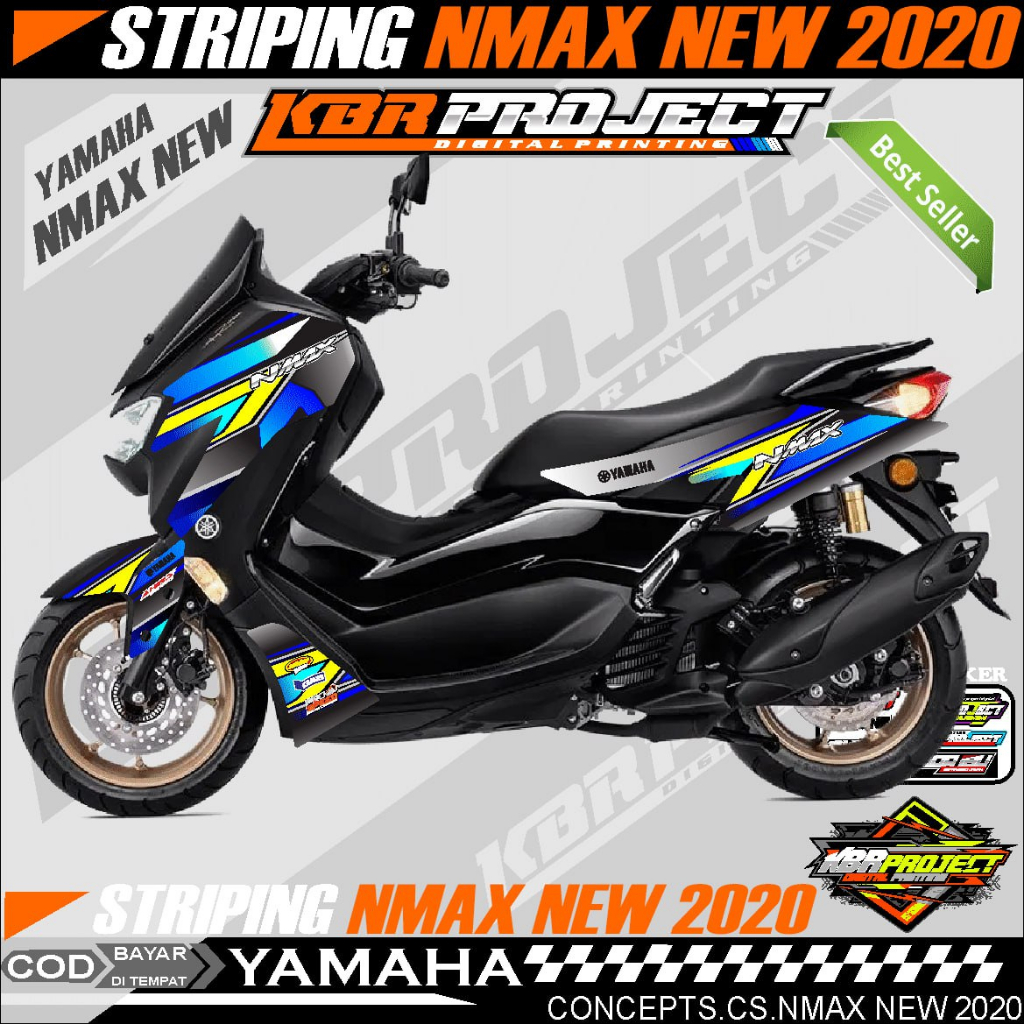 NMAX NEW 2020 STIKER  STRIPING PREMIUM MOTOR KEREN LIS VARIASI NMAX NEW 2020 STIKER MOTOR YAMAHA DES