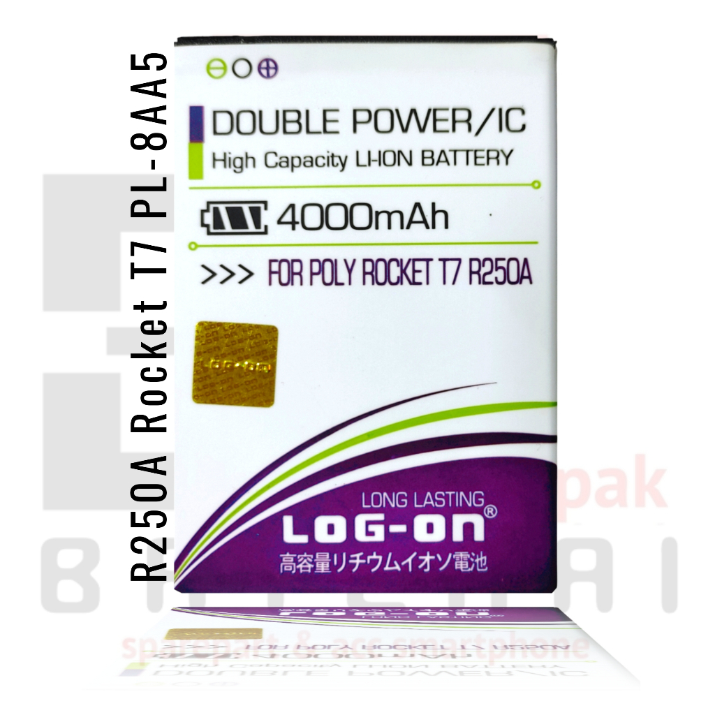 LOG - ON Baterai Polytron R250A Rocket T7 PL8AA5 Double IC Protection Battery Batre