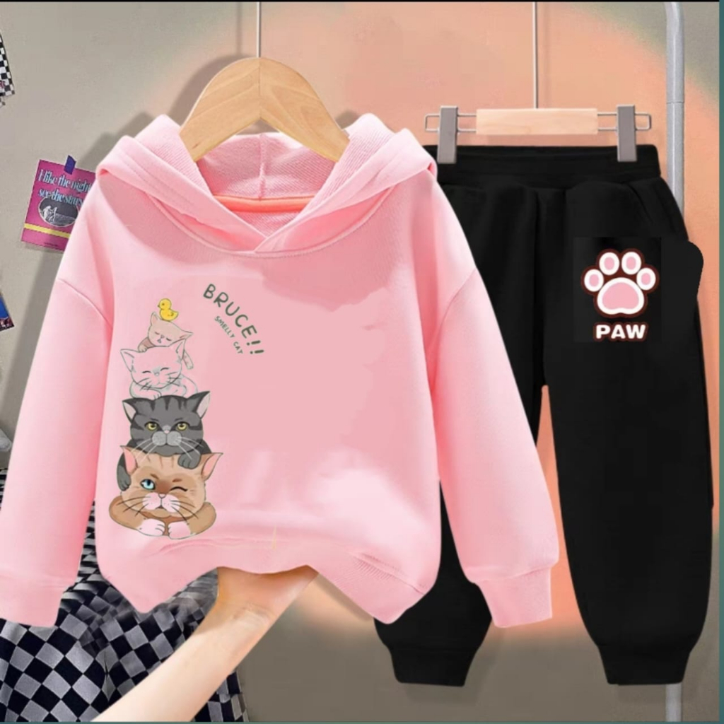 PAKAIAN ANAK ANAK 1 STEL CELANA DAN SWEATER PAW
