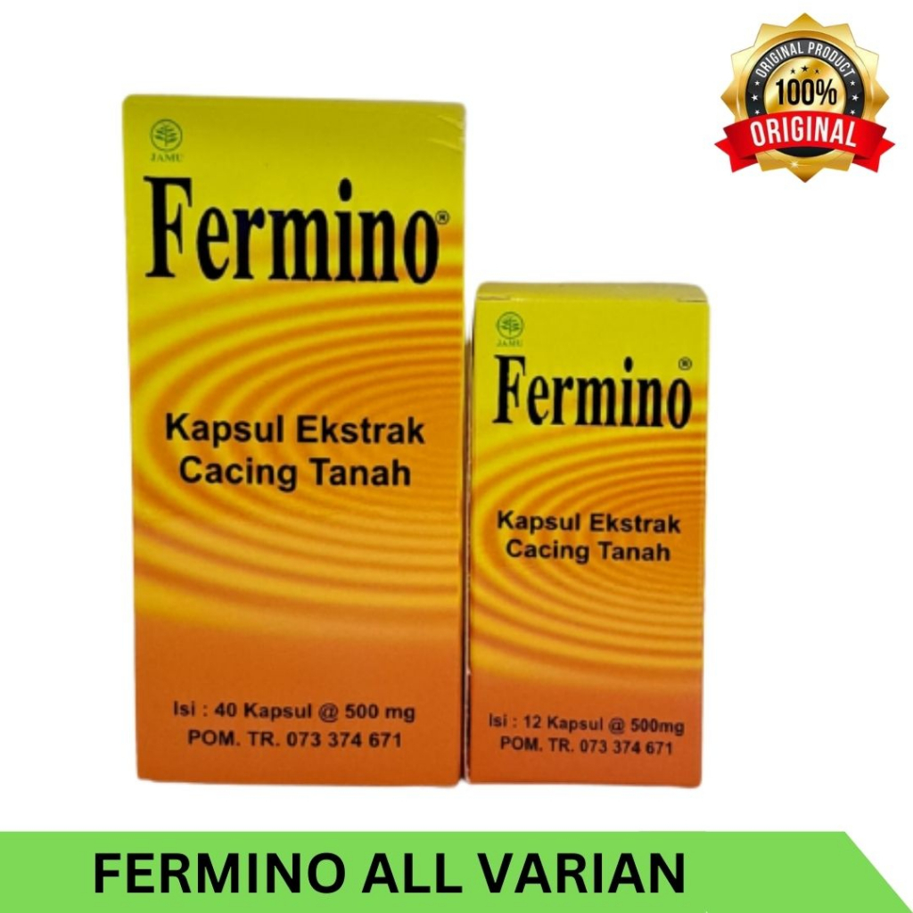 Fermino Kapsul Ekstrak Cacing Tanah12 40 Kapsul Obat Tifus  Tipes