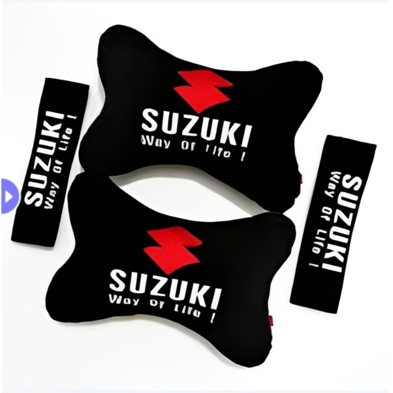 Bantal Set Mobil Universal 2 In 1Motif Bordir Toyota, Hondai,Suzuki Dan Daihatsu