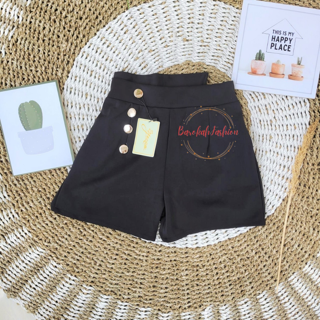 SHORT PANTS SCUBA / CELANA PENDEK WANITA / SHORT PANTS BUTTON