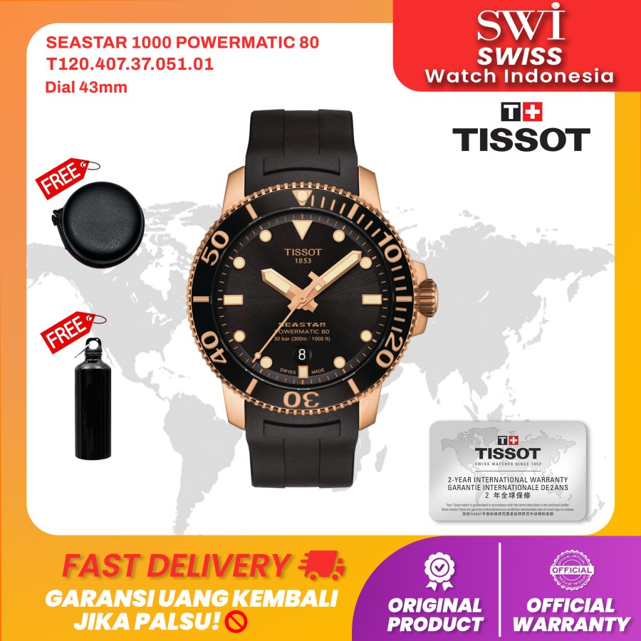 Jam Tangan Pria Analog Tissot T120.407.37.051.01 Seastar 1000
