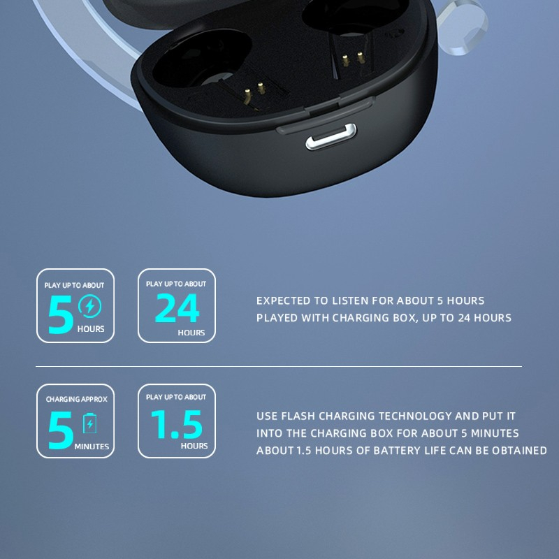 VICLOOK COD TWS Wireless Bluetooth 5.3 Earphone Kontrol Sentuh Mini Earbud In-ear Hifi Stereo Sound Headphone Kebisingan Membatalkan Headset Olahraga Handsfree dengan Kotak Pengisian Daya