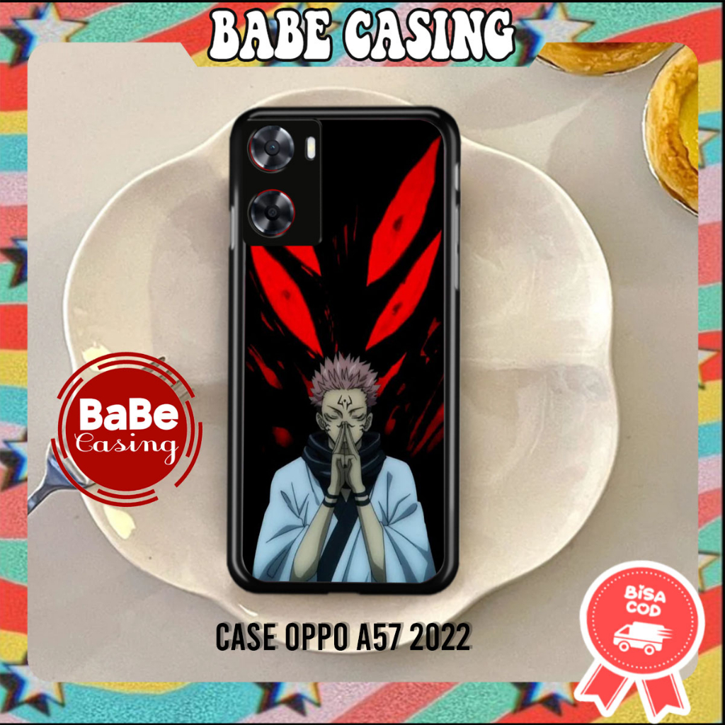 Casing oppo a57 2022 case hp oppo a57 2022 kesing terbaru case anime motif [ ANIMSUKUNA5 ] case soft