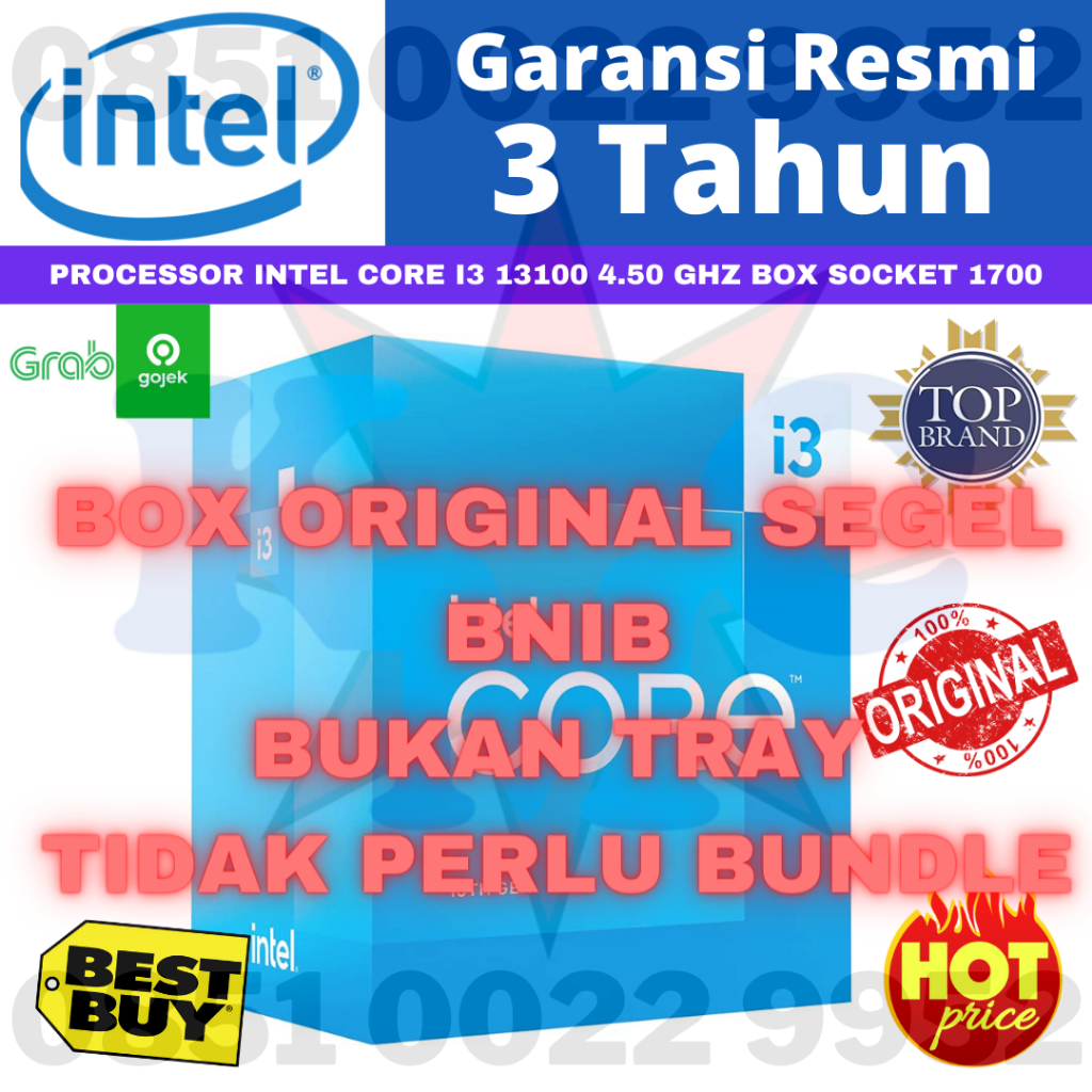 PROCESSOR INTEL CORE I3 13100 4.50 GHz BOX SOCKET 1700