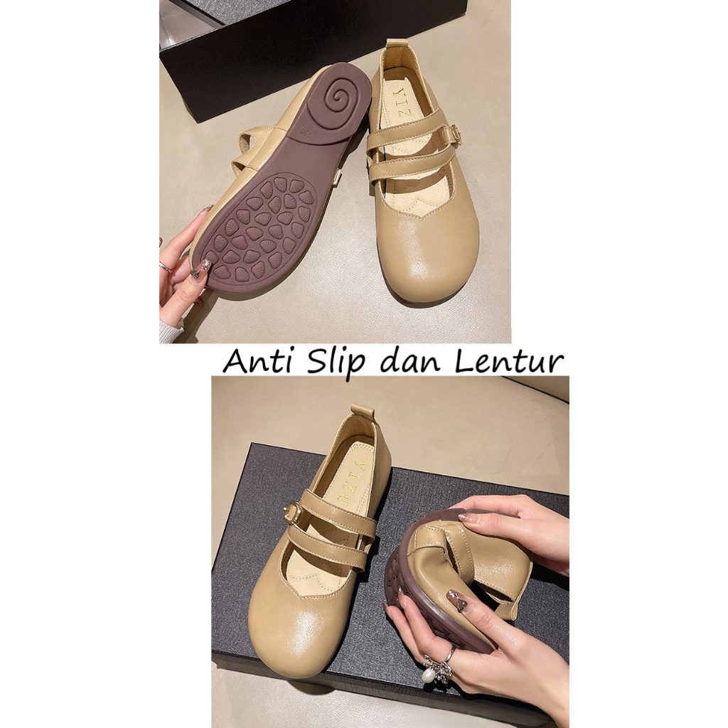 FD Flatshoes Wanita Kasual Sepatu Flat Cewek Korean Style Import KI-067